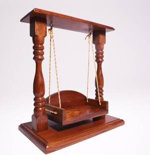 crafthub Crafthub Wooden Shri Krishna Laddu Gopal Balgopal Jhula for 0 to 4 Kanhaji Jhula