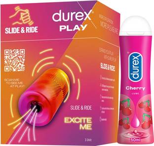 DUREX 1 Unit Slide and Ride Stroker & 50 ML Cherry Lube Combo Lubrican Lubricant