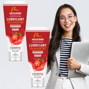 METAVERSE Lubricant For Men & Women Strawberry Flavour infuses a fruity delight Strawberry Lubricant