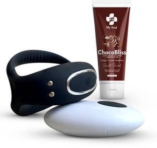 My Soul Ring Remote Controlled Massager for Men and Water Based Chocolate Flavored Lubricant