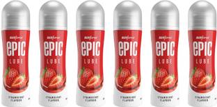 MANFORCE Epic Strawberry Flavored Lube, 60 ml x Pack of 6 Lubricant