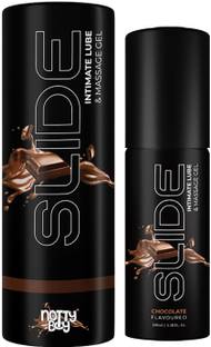 NottyBoy Slide Chocolate Intimate Lube & Massage Gel, Long Last, Non Staining Water Based Lubricant
