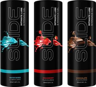 NottyBoy Water Based Strawberry, Chocolate, and Regular Intimate Massage Gel (Pack of 3) Lubricant