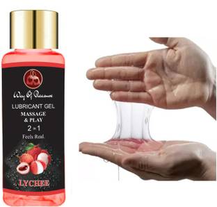 Way Of Pleasure Lychee Flavoured Lubricant Non Sticky Gel 50ml For Men & Women Lubricant