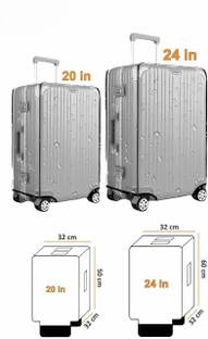 PREVAILER Trolley Suitcase Cover Pack of 2 Waterproof Dustproof Heat Resistance Trolley Cover Luggage Cover