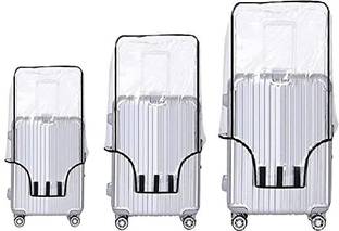 IMPEX Pack of 3 Transparent Protective Covers PVC Covers Combo of 3 Luggage Cover