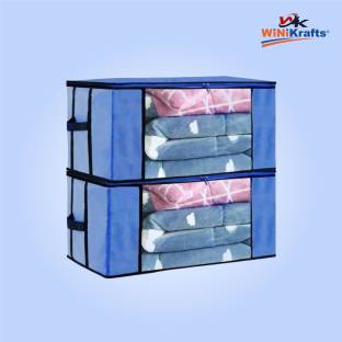 B5 INDUSTRIES lanket storage bag for wardrobe organizers| Non woven window extra large (pack of 2) Luggage Cover