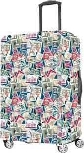 JANKISFASHION Printed Travel Suitcase Trolley Bag Protector - Scratch & Dust Proof Stretchable & Scratchproof , Reusable And Washable, Durable Fabric Luggage Cover