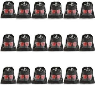 MAINDAIS Shoe Bag (Set of 18 Bags) Shoe Storage Bags Travel Shoe Cover (Black) Luggage Cover