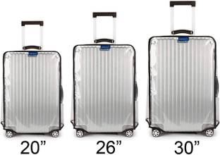 HANDCUFFS 0 Transparent Luggage Trolley Covers PVC Waterproof Suitcase Cover(Combo) Luggage Cover