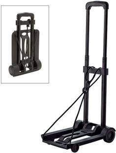Luxafare Luggage Cart Portable Luggage Trolley Folding Hand Truck Mute Flat 2-wheel Foldable Shopping Cart Luggage Trolley
