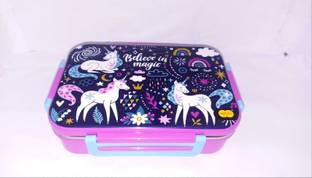 NAKODA SMALL School Kids Steel Insulated Lunch Box with veg box and spoon 2 Containers Lunch Box