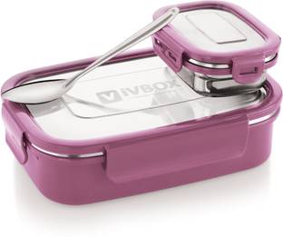 iVBOX Thermo-Max insulated Lunch Box Stainless Steel Leak-Proof Tiffin 2 Containers Lunch Box