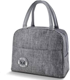 Akhuratha Portable and Reusable Insulated Canvas Thermal Lunch Bags Outdoor Carrying bag 2 Containers Lunch Box
