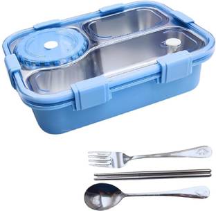 RBGIIT Modern Bento Lunch Box with Secure Locking Lid and Inner Steel Tray 1 Containers Lunch Box