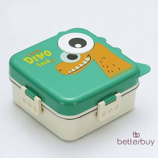Better Buy Trendy Bento 3 compartment Double Layer leakproof stainless steel 3 Containers Lunch Box