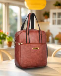Perfect Leather Unisex Leather Tiffin Bags 1 Containers Lunch Box