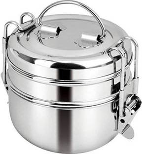 Classic Steels Stainless Steel Tiffin, Lunch Box -2 Layer 2 Containers Lunch Box 2 Containers Lunch Box