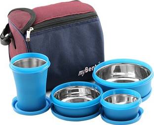 myBento S Lunch - 1180ml Bag Set (480ml, 300ml, 260ml, 140ml) 4 Containers Lunch Box