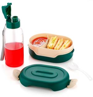 Sumoware Plastic lunch box and bottle ,Bento Lunch Box School Supplies 2 Containers Plastic School Lunch Box