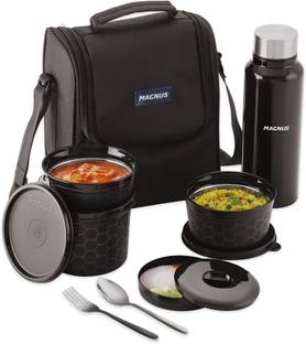 Magnus Microwave EVA 5 Lunch Box-Black(1750ML) 5 Containers Lunch Box