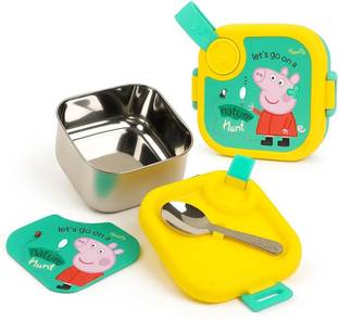 Rabitat Peppa Pig Go Green Lunchmate Mini Stainless Lunch Box for Kids 1 Containers Lunch Box