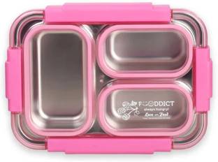 Uni Seoul Korean Bento Box 3 Grid – Pink 3 Containers Lunch Box