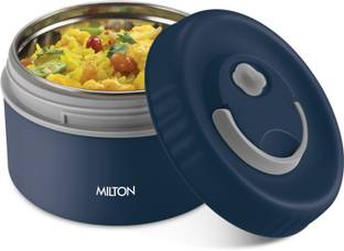 MILTON Snack Box Big Inner Steel PU Insulated 510 ml Leak Proof Air Vent Lunch Box 1 Containers Lunch Box