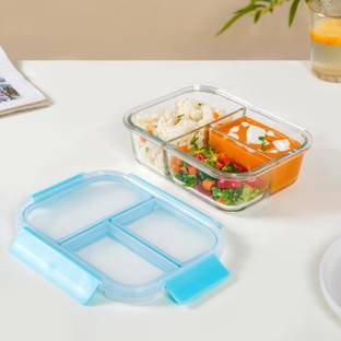 Nestasia Sealed Three Compartment Glass Container Lunchbox 1000ml 1 Containers Lunch Box