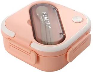 AKR FREE Healthy Life Lunch Container Plastic Bento 2 Containers Lunch Box