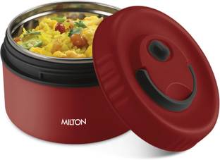 MILTON Snack Box Big Inner Steel PU Insulated 510 ml Leak Proof Air Vent Lunch Box 1 Containers Plastic Office Lunch Box