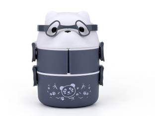 Analog Kitchenware PANDA Design Carrying Handle Kids/School/Office Lunch Box 3 Containers Lunch Box