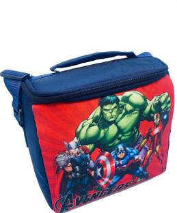 Echo Boomers Exclusive Avengers Print Insulated Tiffin Lunch Bags for Kids with Bottle Holder 2 Containers Lunch Box