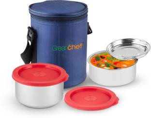 Greenchef SS Insulated Lunch Box (pack of 2) - Sizzle 2 Containers Lunch Box