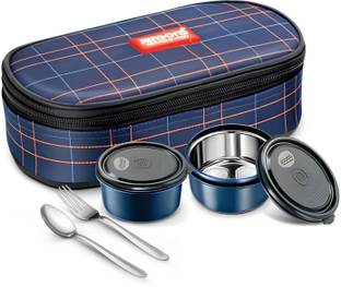 Jensons Wonder Series lunch box Comes with Microwave Container & Steel cutlery 2 Containers Lunch Box