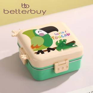 Better Buy Trendy Bento 3 compartment Double Layer Super Birdie leakproof 3 Containers Lunch Box