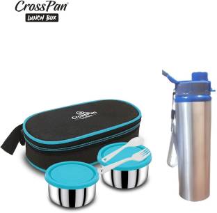 CrossPan Combo Freshmeal blue 2 Containers Lunch Box