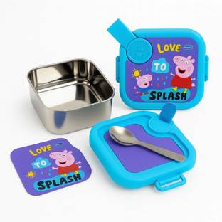Rabitat Peppa Pig Rainy Day Lunchmate Mini Stainless Lunch Box for Kids 1 Containers Lunch Box