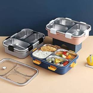 klaty 3 Compartment Lunch 3 Containers Lunch Box