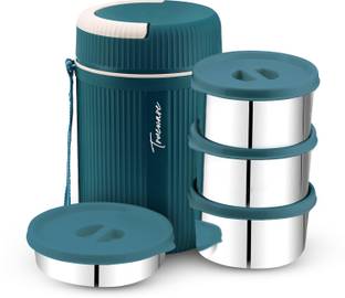 Trueware GRUB 4 Insulated Hot Lunch Box With 3 SS Container 300ML & 1 SS Container 200ML 4 Containers Lunch Box
