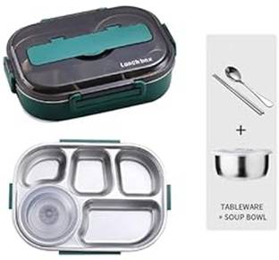 FreshDcart Insulated Lunch Box Airtight Leak-Proof Lunch Box Snacks Tiffin 6 Containers Lunch Box