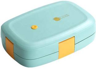 Anzal Slim Tiffin Box for School Office Air-Proof Vacuum, Stainless Steel Lunch Box 1 Containers Stainless Steel, Plastic Office Lunch Box