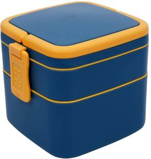 siddhi vinayak creation Double-Layer Square with Handle for Travelling 2 Containers Lunch Box for Kids 2 Containers Plastic Office Lunch Box