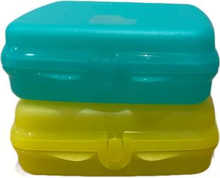 TUPPERWARE samwicch keeper 2 Containers Plastic Office Lunch Box