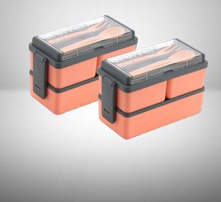 YOGXEM Decent 3 Section Lock Lunch Box For College, School, Office 3 Containers Lunch Box