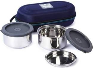 Mumma's LIFE Stainless Steel Insulated Lunch Box (Blue) 2 Containers Lunch Box