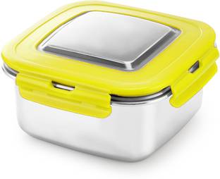NAYASA Square Eco Lock Stainless Steel Lunch Box | BPA Free & Leak Proof 1 Containers Lunch Box