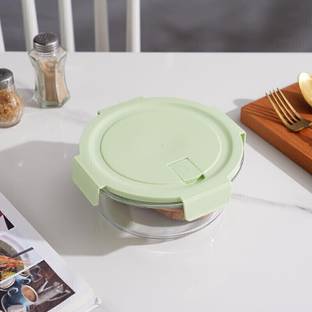 Avastro Round Glass Food Storage Container Cup with Airtight Lids, Meal Prep, Leakproof 1 Containers Lunch Box