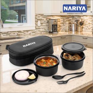 nariya NEW CONCEPT OF LUNCHBOX WITH 2 MICROWAVE CONTAINER SPILL-PROOF CONTAINER 2 Containers Lunch Box