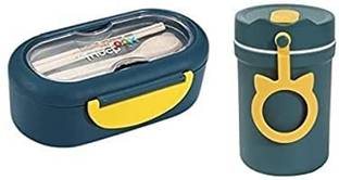 Gney Lunch Box with Soup Cup Bento Box Lunch Container Leakproof For School Collage 2 Containers Lunch Box